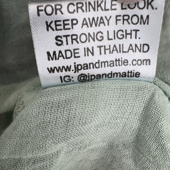 Sundance JP and Mattie Womens Dress Seafoam Size S Crinkle Cotton Cottagecore - Picture 7 of 15